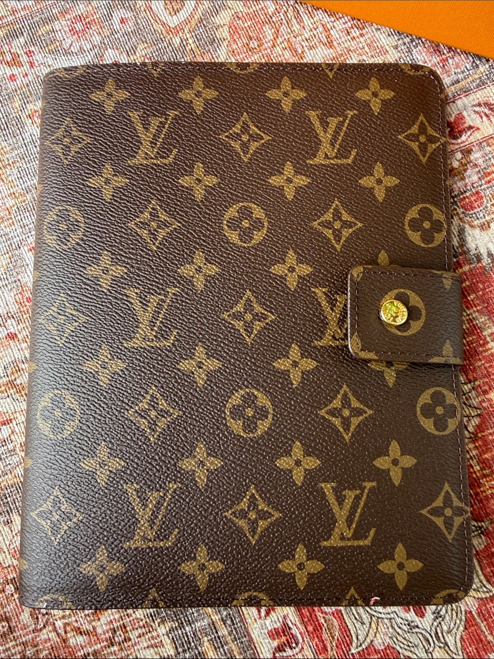 Louis Vuitton Brown Monogram Canvas Agenda Cover with Snap